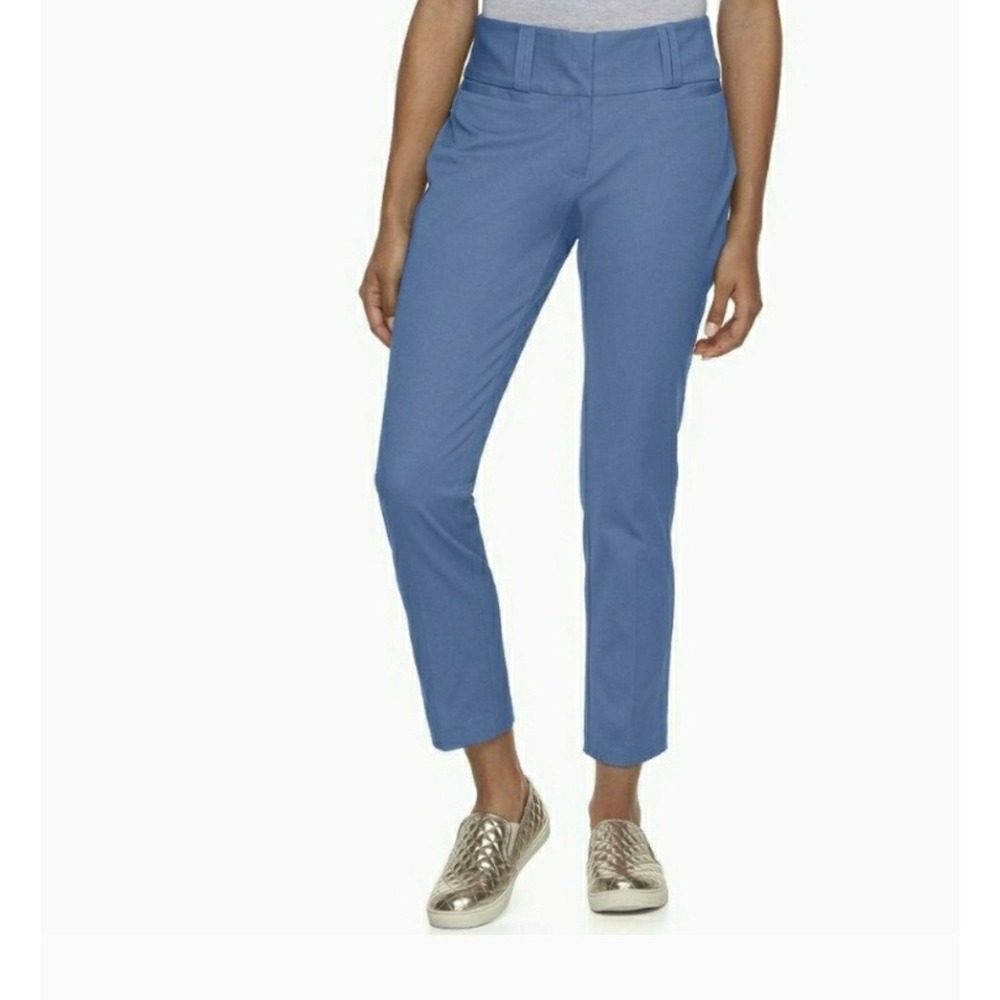 Candie's Marilyn Fit Ankle Mid Rise Pants 7 (29) Curvy Fit Tummy Technology